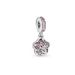 Dora White Copper Plated Silver Magnolia Snowflake Pendant Four Leaf Clover Pendant Beaded DIY Accessories Beads_ipsvogv.com