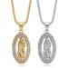 New Hip-Hop Jewelry Titanium Steel Gold-Plated Diamond-Studded Pendant Necklace_ipsvogv.com