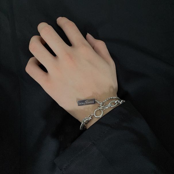 Hip Hop Trend Multi-layer Titanium Steel Bracelet For Men Women, Japanese Korean Instagram Street Minimalist And Cool_ipsvogv.com