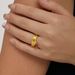 Ins Fashion Light Luxury Copper Gold-Plated Commuting Versatile Line Texture Zircon Open Ring_ipsvogv.com
