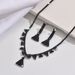 Women’s Jewelry Set Fashion New Claw Chain Rhinestone Zircon Teardrop Shaped Set Necklace New Niche All Match_ipsvogv.com