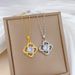 】 Four 【 Leaf Flower Light Luxury Charm Gorgeous Full Diamond Necklace Women's Versatile Clavicle Titanium Steel Chain 【 】_ipsvogv.com