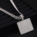 Hip Hop Shiny Cuban Chain Exaggerated Graphic Full Diamond Pendant Necklace_ipsvogv.com