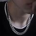 Hot sale stainless steel hip hop nk men's titanium steel Cuban chain simple accessories chain sweater chain niche jewelry necklace_ipsvogv.com