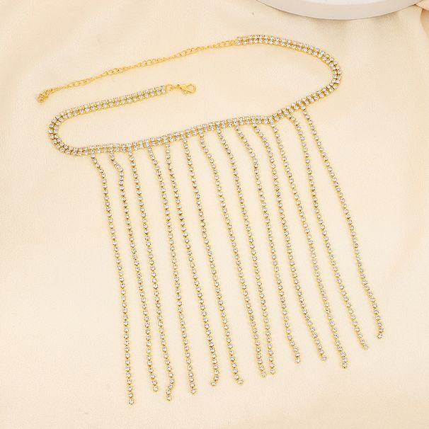 Fashionable Fringed Necklace, Simple Geometric Diamond-like Necklaces, And A Niche Design Necklace With Elegant Charm_ipsvogv.com
