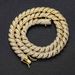Men’s Jewelry Set Fashion Necklace Men's Hip Hop 8mm Twisted Chain Rope Chain Full Of Zircon Cuban Necklace Trendy Men's Hip Hop Accessories_ipsvogv.com
