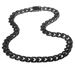 316L Stainless Steel Black Tone Hip Hop Necklace for Mens Chain Width: 9~16mm_ipsvogv.com