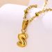 Fashion Simple Temperament Hot Jewelry Accessories Stainless Steel Plated Gold Mini Bubble Letter Pendant_ipsvogv.com