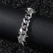 Hip hop 11mm wide six sided grinding thorn splicing hip-hop INS street style stainless steel bracelet_ipsvogv.com