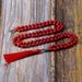 Natural Red Turquoise Eye Tassel 108 Necklace_ipsvogv.com