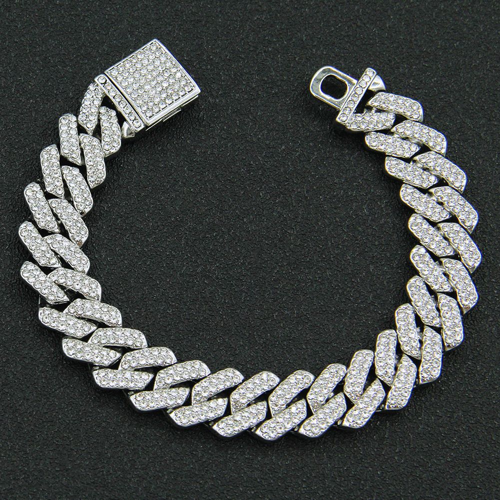 Men's Jewelry High Quality Stainless Steel 14MM Wide Diamond Shaped Cuban Chain Chain_ipsvogv.com