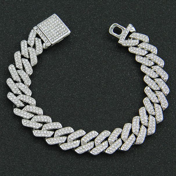 Men's Jewelry High Quality Stainless Steel 14MM Wide Diamond Shaped Cuban Chain Chain_ipsvogv.com