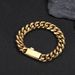 Unisex Hip Hop Spring Buckle Stainless Steel Chain Encrypted Cuban Chain Titanium Steel Jewelry High End Men's Bracelet_ipsvogv.com