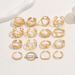 Geometric Light Luxury Style Ladies' Heart Design Open Ring Personality Niche Design Ring Set All Match_ipsvogv.com