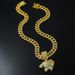 New Trend Versatile Black Leopard Head Pendant Necklace for Men's Fashion_ipsvogv.com