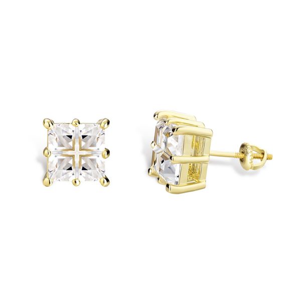 Men's Jewelry Hip Hop Square Zircon Earrings For Men And Women Fashion Personality Simple Earrings_ipsvogv.com