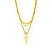 new simple multi layer cross pendant titanium steel metal hip hop fashion all match niche necklace_ipsvogv.com