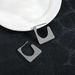 INS Personalized Simple Titanium Steel Earrings Cool Style Geometric Square Versatile Earrings Fashionable Style_ipsvogv.com