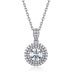 Global brilliant moissanite pendant necklace S925 silver full of shining colored gemstone pendant light luxury_ipsvogv.com
