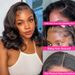 Short Bob Wigs Body Wave 13x4 Transparent Frontal Bob Wigs Brazilian 180% Pre Plucked With Baby Hair Human Hair Wigs For Women_ipsvogv.com