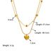 Love Double-layer Necklace, Versatile Collarbone Chain, Women's Fashion, Light Luxury, No Fading Heart-shaped Pendant_ipsvogv.com