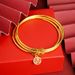 Sha Jin Fu Zi Pendant Bracelet For Women, Fashionable New Chinese Style, Simple Frosted Plain Circle, Yiwu Accessories,_ipsvogv.com