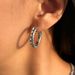 Unisex Fashionable Niche INS Retro Stainless Steel Coral Full Diamond Zircon Earrings_ipsvogv.com