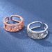 Japanese Korean Rose Gold Hollow Heart Opening Adjustable Women's Fashion And Elegance Index Finger Ring Trendy_ipsvogv.com