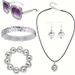 1970S Disco Mirror Ball Necklace Earrings Bracelet Headband Sequin Headband Square Frame Crystal Sunglasses_ipsvogv.com