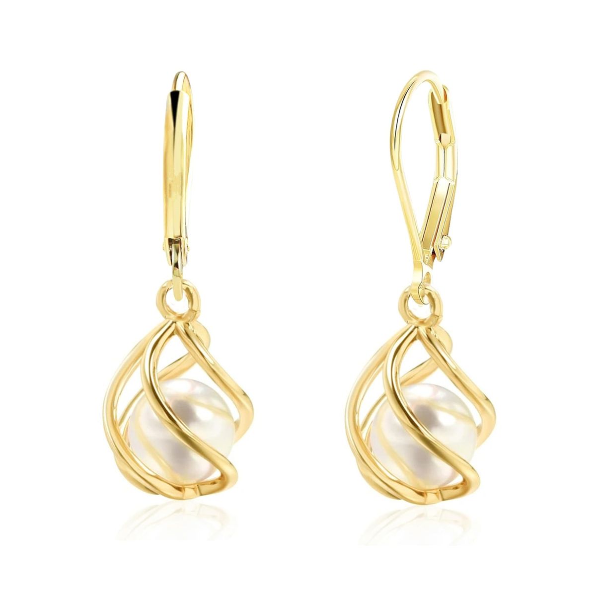 Women’s Jewelry Set Fashion Hot Sale Creative Design Hollow Wrapped Pearl Earrings For Ladies Elegant Earrings_ipsvogv.com
