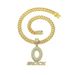 Hip Hop Full Diamond O-Letter Pendant for Men's Trendy and Personalized Street Wear Cuban Chain Necklace_ipsvogv.com