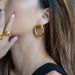 Hot Selling Fashionable Niche INS Retro Stainless Steel Irregular Circle Earrings_ipsvogv.com