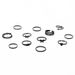 Hot Selling 12 Piece Set With Adjustable Chain, Butterfly Heart Electrophoresis Black Ring_ipsvogv.com