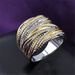 Cao Shi Double Gold Textured Universal For Men And Women Fashion Exaggerate Ring Headpiece_ipsvogv.com