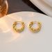 Fashionable Fried Dough Twists ring for women Gold plated simple advanced Versatile titanium steel_ipsvogv.com