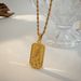 Hip Hop Square Necklace Round Brand Fashion Necklace Six Pointed Star Pendant Stainless Steel Necklace Clavicle Chain_ipsvogv.com