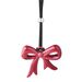Autumn Winter Burgundy Ribbon Bow Pendant Necklace For Women Heart Ankola Red Long Sweater Chain Versatile Accessory_ipsvogv.com