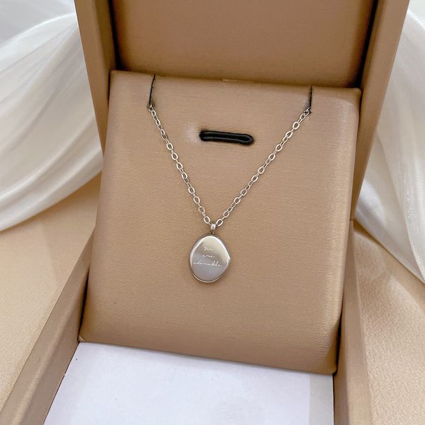 Body 【 Full Titanium Steel 】 Irregular Bean Temperament And Personality, Extremely Simple. Real Gold Necklace In The 【 】 Personality, Simple._ipsvogv.com
