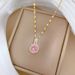 Steel 【 Titanium 】 Water Droplet Round Zircon Light Luxury Temperament Gorgeous Full Diamond Necklace Women's Versatile 【 】_ipsvogv.com