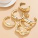Design Sense Irregular Liquid Glossy Wide Bracelet Female Ins Wind Geometric Folds Bracelet_ipsvogv.com