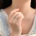 S999 Sweet Sugar Square Silver For Women's Light Luxury And High Grade New 2024 Open End Ring_ipsvogv.com
