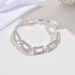 Unisex Hot Sale Fashion Star Bracelet Full Of Diamonds Shining Square Gold Two Tone Women's Jewelry_ipsvogv.com