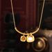 French Two-color Asymmetrical Square Pendant Necklace Plated With Real Gold, Light Luxury, Minimalist Style Titanium_ipsvogv.com