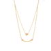 Simple and popular love double layer pendant necklace for women in Korean version, niche design, high-end stainless_ipsvogv.com