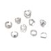 Fashionable And Personalized Love Chain With Hollow Cross Opening 9-piece Set Ring_ipsvogv.com