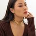 1Pcs Minimalist Chunky Necklaces For Women Soft Metal Statement Necklace Collar Necklace Punk Bib Necklace Jewelry Party Casual Wear_ipsvogv.com