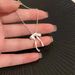 Silver Ribbon Bow Pendant Necklace Light Luxury Niche Design Sense Clavicle Women High-end Neck Chain Accessory_ipsvogv.com