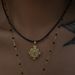 Spot INS Gold Plated Titanium Steel Retro Cross Black Leather Rope Necklace_ipsvogv.com