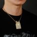 Men's Fashion CHAMPION Sweatshirt Pendant Street Hip Hop Super Flash Full Diamond Necklace Can Be Engraved_ipsvogv.com