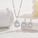 Jewelry & Accessories Zircon Water Drop Necklace Earrings Bracelet Set Accessories Daily Party_ipsvogv.com